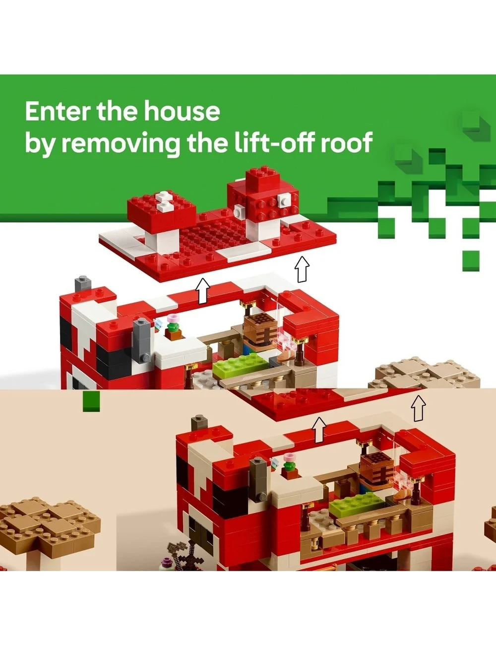 LEGO Minecraft Red and White Beach House Set